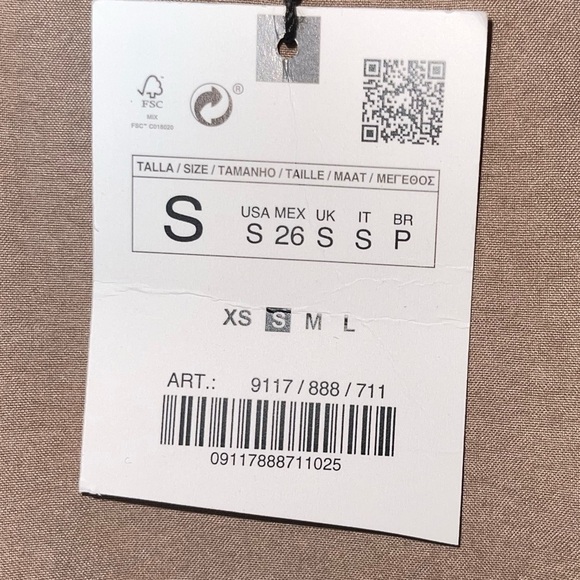 NWT ZARA Blogger Favorite Cutout Buckle Long Sleeve Midi Dress Sand Size Small - Picture 10 of 11